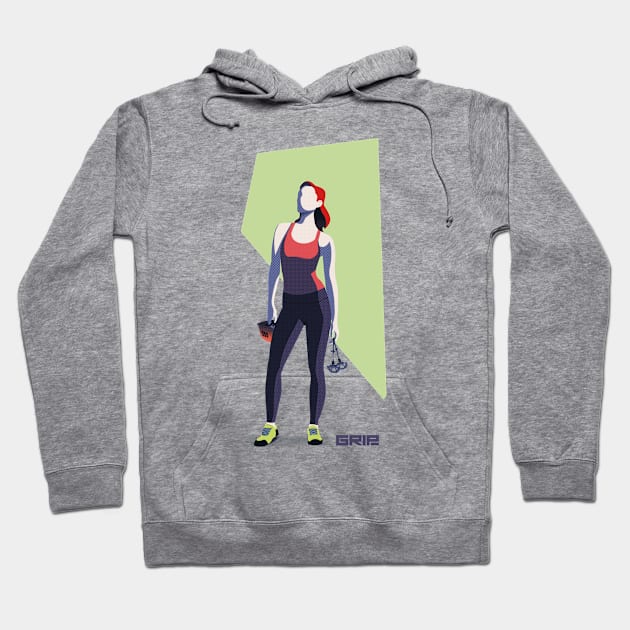 Climbing girl II Hoodie by gripclimbing